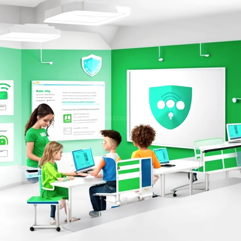 Students Collaborating on Online Security Training